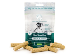 Blue Pet Co - GoSmile - dental sticki na bazie wodorostów z kompleksem bioaktywnym dla psa, o smaku masła orzechowego - 87,5 g