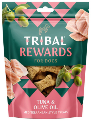 Ciasteczka dla psa TRIBAL Rewards Tuńczyk i Oliwa z oliwek 125g