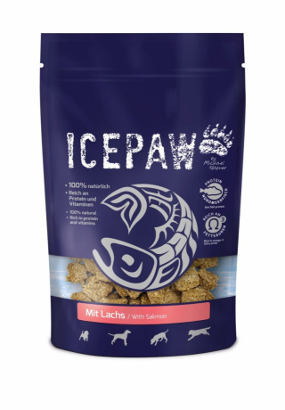 ICEPAW mit Lachs– przysmaki z białych ryb i łososia (150g)