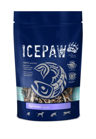 ICEPAW suszone szprotki - przysmak dla psów i kotów 125g