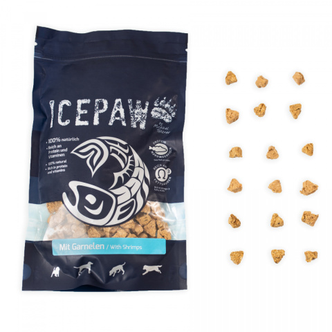 Icepaw Garnelen - przysmaki z filetów ryb i krewetek 150g