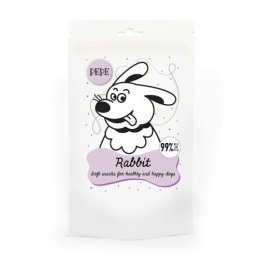 Paka zwierzaka przysmaki dla psa PEPE mini chunkies Rabbit (królik) 80g