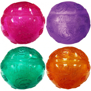 Piłka Squeezz Crackle Ball Assorted KONG L