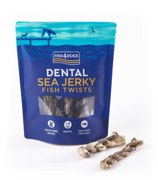 Fish4Dogs Sea Dental Jerky Fish Twists skóra rybna 100g