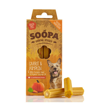 SOOPA Dental Stick Carrot & Pumpkin – Marchewka i Dynia (100g)