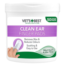 Vet's Best Czyściki na palec do czyszczenia uszu psa 50 szt.