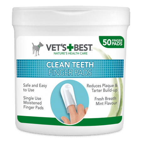 Vet's Best Czyściki na palec do czyszczenia zębów psa 50 szt.
