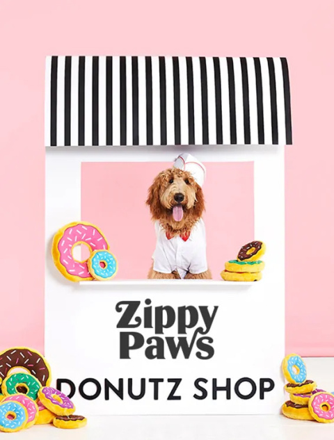 ZIPPY PAWS Pluszowy Donut dla psa - czekoladowy