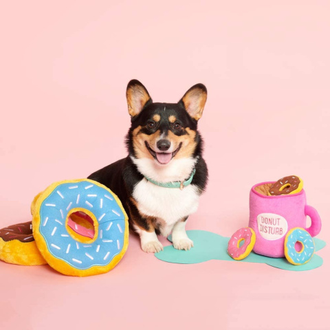 ZIPPY PAWS Pluszowy Donut dla psa - borówkowy