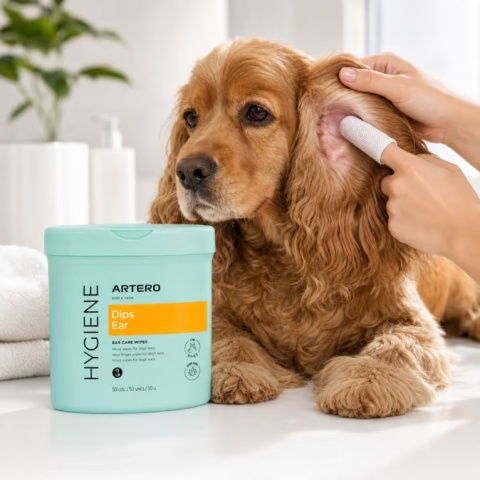 Artero Ears Cleaning Wipes 50 szt. - chusteczki do czyszczenia uszu dla psów i kotów