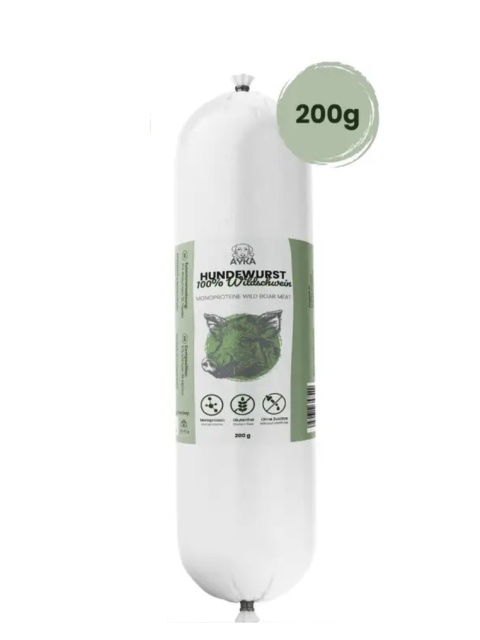 Ayka – kiełbaska treningowa dla psa - dzik - 200g