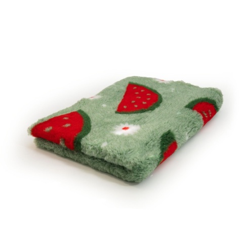BUBA Legowisko dla psa Dry Bed 28 mm antypoślizgowe - zielone w arbuzy - 75x50cm