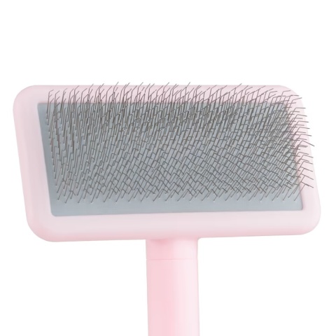 Blovi Basic Soft Slicker Brush - mała szczotka pudlówka z pinami 12 mm, różowa