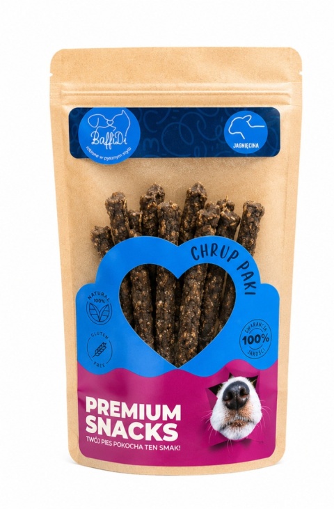 ChrupPaki dla psa - paluszki mięsne - jagnięcina 100g