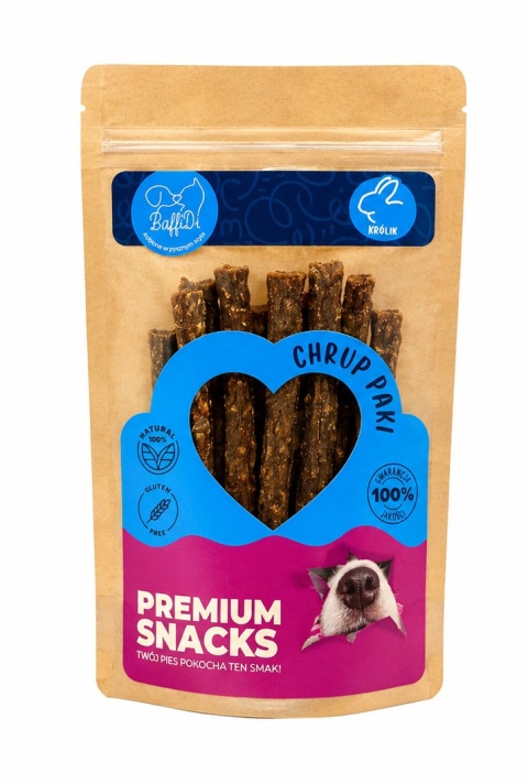 ChrupPaki dla psa - paluszki mięsne królik 100g