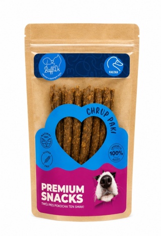 ChrupPaki dla psa - paluszki mięsne z kaczki 100g