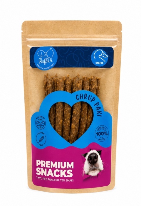 ChrupPaki dla psa - paluszki mięsne z kaczki 100g