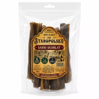 DOGY Rzemieślnicze Sarni Skurłat - naturalna skóra sarny dla psa 100 g