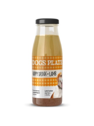 Dogs Plate Happy Drink z jagnięciną - orzeźwiający bulion dla psów - 220g