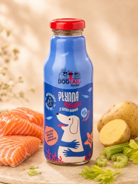Dogtail Psia Zupa z łososiem - płynna przekąska dla psa 280 g