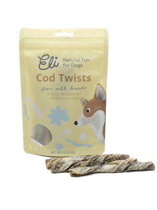 Eli 100% Naturalne Pałeczki ze Skóry Dorsza 80 g - chrupiący gryzak dla psa