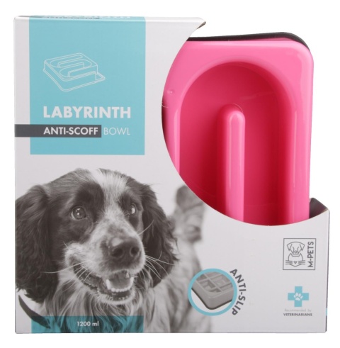 M-PETS LABYRINTH - różowa miska spowalniająca jedzenie dla psa