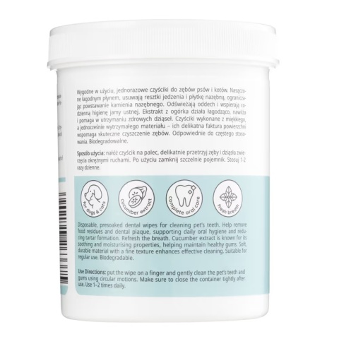 Mubo Pet Dental Finger Wipes 30szt. - jednorazowe czyściki do zębów psa i kota, nakładki na palec