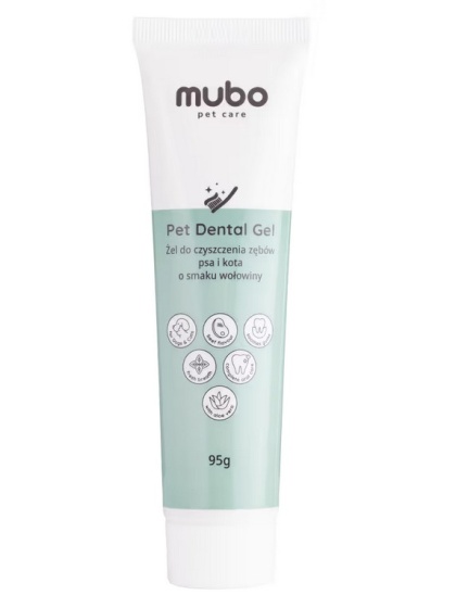 Mubo Pet Dental Gel 95g - żelowa pasta do zębów psa i kota, o smaku wołowiny