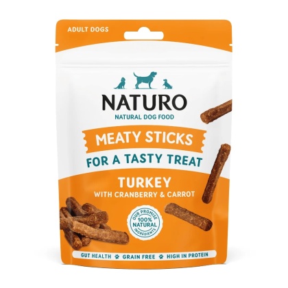 Naturo Treats STICKS Indyk z żurawiną i marchewką - paluszki mięsne dla psa 70 g