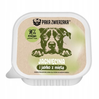 PAKA ZWIERZAKA Jagnięcina i jabłko z miętą Mono - mokra karma dla psa 150 g