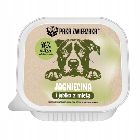 PAKA ZWIERZAKA Jagnięcina i jabłko z miętą Mono - mokra karma dla psa 150 g