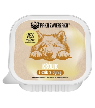 PAKA ZWIERZAKA Królik i dzik z dynią - mokra karma dla psa 150 g