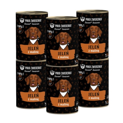 PAKA ZWIERZAKA Seven’th Heaven - Karma mokra dla psa - jeleń z maliną 6x400 g