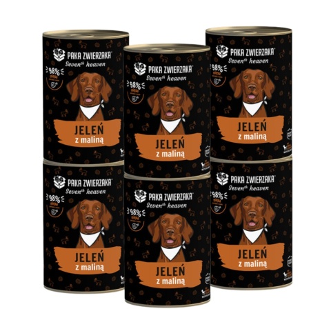 PAKA ZWIERZAKA Seven’th Heaven - Karma mokra dla psa - jeleń z maliną 6x400 g