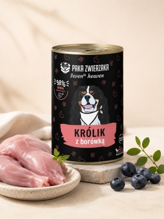 PAKA ZWIERZAKA Seven’th Heaven Królik z borówką - mokra karma dla psa 400 g