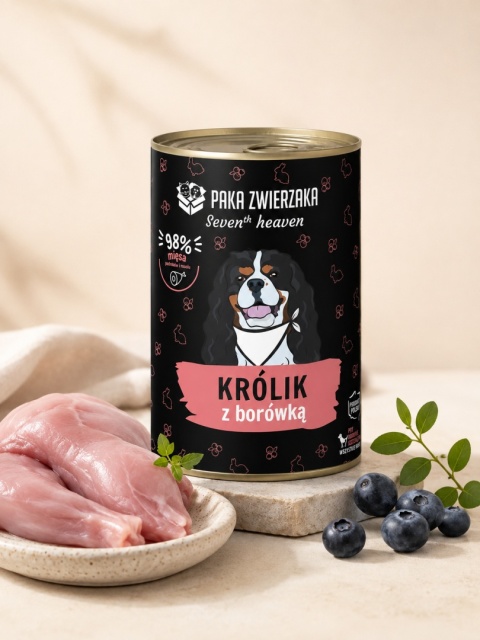 PAKA ZWIERZAKA Seven’th Heaven Królik z borówką - mokra karma dla psa 400 g