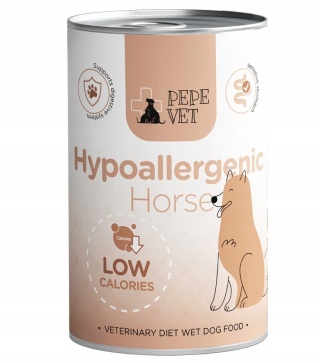 PEPE VET Hypoallergenic Horse - specjalistyczna karma mokra dla psa (konina) 400 g