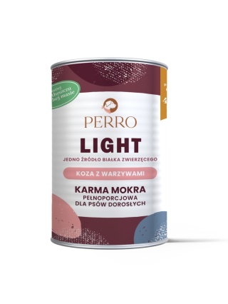 PERRO Light Koza z warzywami - monobiałkowa karma mokra dla psa dorosłego 400 g
