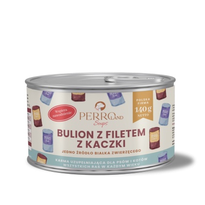 PERROland Soups - bulion z filetem z kaczki dla psa i kota 140 g