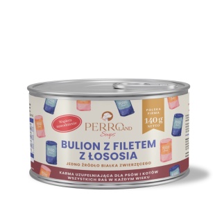 PERROland Soups - bulion z filetem z łososia dla psa i kota 140 g