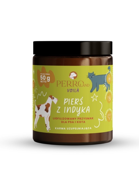 PERROland Voilà Pierś z indyka - liofilizowany przysmak dla psa i kota 50 g
