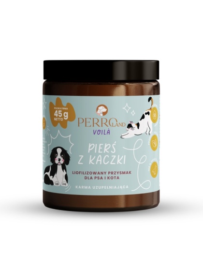 PERROland Voilà Pierś z kaczki - liofilizowany przysmak dla psa i kota 45 g