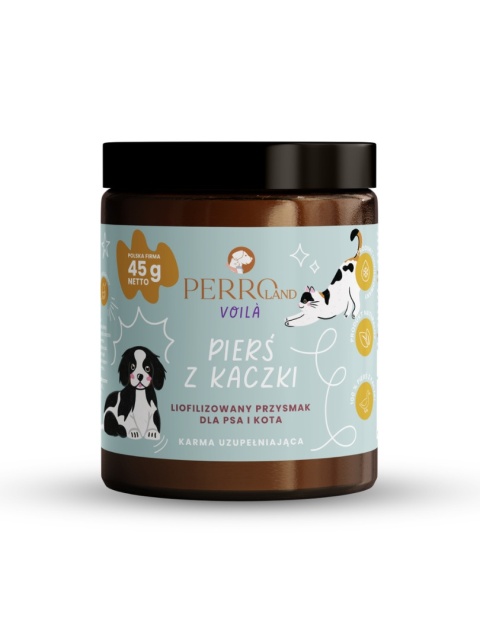PERROland Voilà Pierś z kaczki - liofilizowany przysmak dla psa i kota 45 g