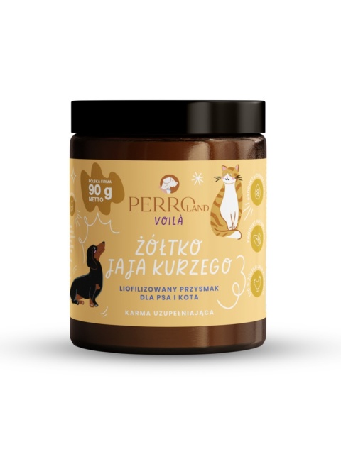 PERROland Voilà Żółtko jaja kurzego - liofilizowany przysmak dla psa i kota 90 g