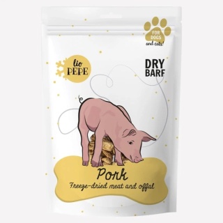 Paka Zwierzaka Lio PEPE Pork - liofilizowana polędwiczka wieprzowa dla psa i kota 60 g
