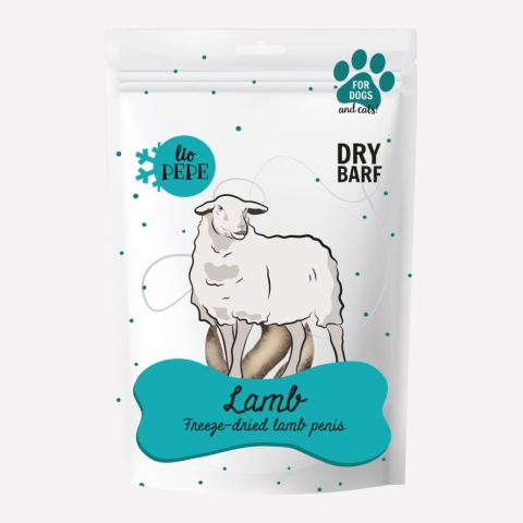 Paka Zwierzaka Liofilizowany Przysmak dla psa Lio PEPE Lamb penis penis jagnięcy 60g