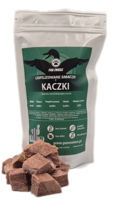 Pan Zwierz - liofilizowana pierś z kaczki, przysmaki dla psa i kota 70 g