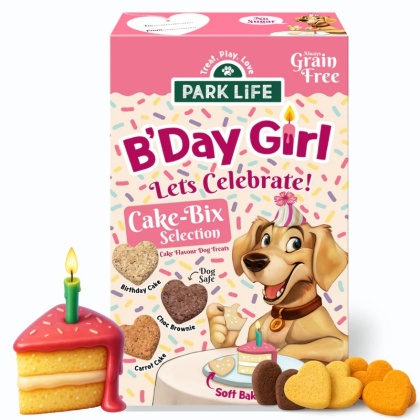 Park Life Cake-Bix B’Day Girl Cake Selection – urodzinowe ciastka dla psa, wege 240 g