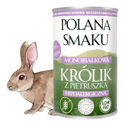 Polana Smaku - karma mokra dla psa - Królik z pietruszką 400 g