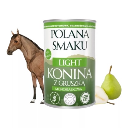 Polana Smaku LIGHT Konina z Gruszką - monobiałkowa karma mokra dla psa 400 g